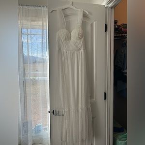 White Long Maxi Bridal Shower/Engagement Dress